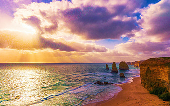 The 12 Apostles, Victoria, Australia on Christmas day 2021, clouds, sky, rocks, ocean, coast HD wallpaper