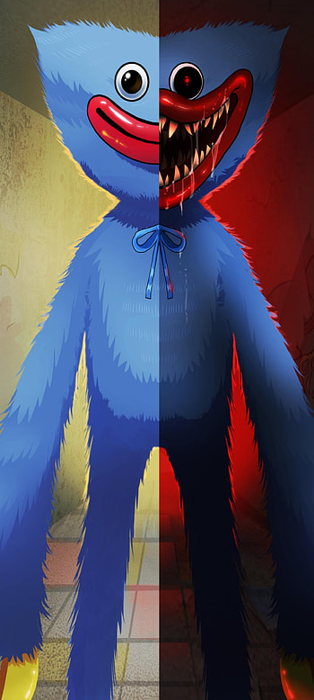 poppy playtime, rojo, wuggy, huggy, azul, juego HD phone wallpaper