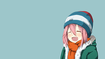 Kawaii, Simple background, Yuru Camp anime, Adorable HD wallpaper