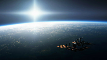 ISS (Space), Cosmic artwork, Earth from space, Astronomical wonder HD wallpaper