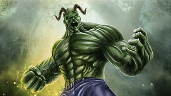 Devil Hulk, hulk, superheroes, artwork, digital-art, behance HD wallpaper