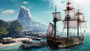 Like a Dragon: Pirate Yakuza in Hawaii -, video game, Like a Dragon: Pirate Yakuza in Hawaii, pirate ship HD wallpaper