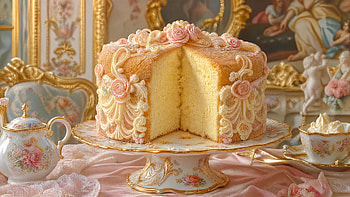Victorian Rose Sponge Cake — HD wallpaper