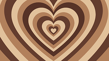 Brown Hearts, , Aesthetic, Cute HD wallpaper