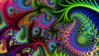 Colored fractal, Colored, Abstract, Beautiful, Fractal HD wallpaper