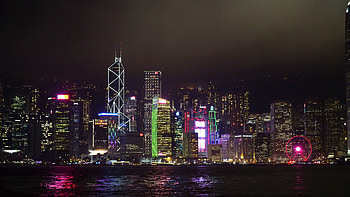Hong Kong cityscape at night, Stock video, Cityscape, Travels HD wallpaper