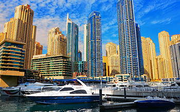 Abu Dhabi Harbor, skyline, abu dhabi, boats, harbor HD wallpaper