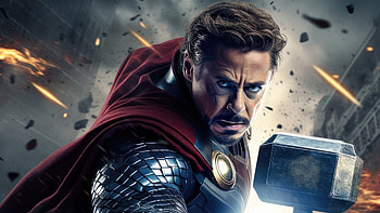 Iron Man With Thor Hammer , iron-man, superheroes, artwork, artist, digital-art HD wallpaper