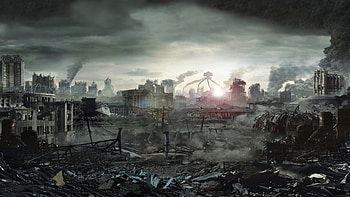 Post-apocalyptic ry, Apocalyptic landscapes, Dark future, Dystopian visuals HD wallpaper