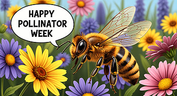 Bee Celebrating Happy Pollinator Week, bee, flower, pollination, nature HD wallpaper