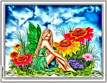 CARTOONAIZED GARDEN, ART, MY, CREATION, ABSTRACT HD wallpaper