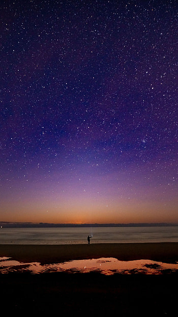 Starry sky, Night Skylines HD phone wallpaper