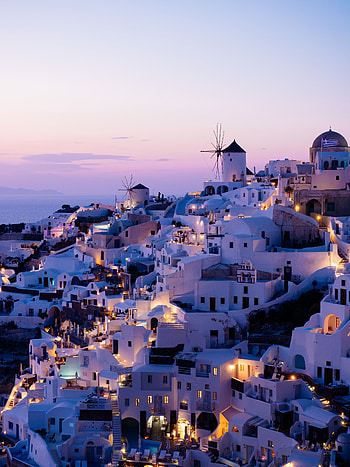 Cities, Architecture, City, Resort, Greece, Buildings, And I, Ia HD phone wallpaper