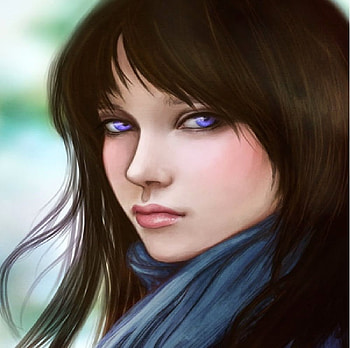 Purple eyes, eyes, girl, purple eyes girl HD wallpaper