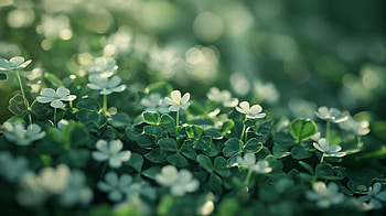 Tranquil Green Clover Field, spring, clover HD wallpaper