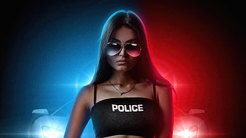 Police Girl, police, artist, artwork, digital-art HD wallpaper