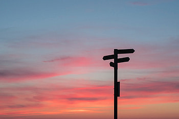 Nature, Sunset, Arrow, Pointer, Direction, Choice HD wallpaper