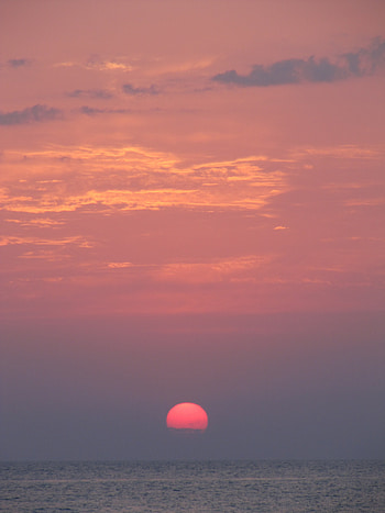 Landscape, Sunset, Sky, Sea, Sun HD phone wallpaper