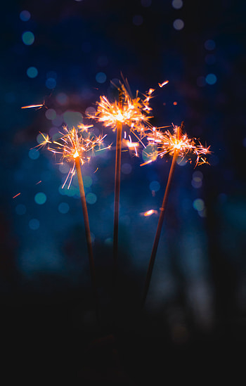 Dark, Glare, Sparks, Bokeh, Boquet, Sparkler HD phone wallpaper