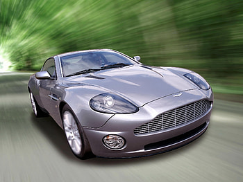 Auto, Lilac, Aston Martin, Cars, Front View, Speed, V12, Vanquish, 2001 HD wallpaper