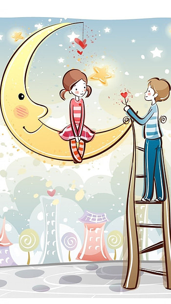 Couple Cartoon, Love, Couple HD phone wallpaper