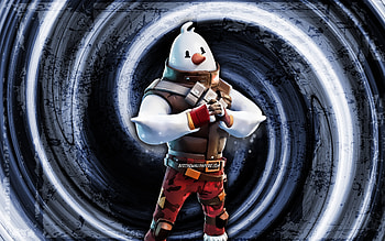 Snowmando, blue grunge background, Fortnite, vortex, Fortnite characters, Snowmando Skin, Fortnite Battle Royale, Snowmando Fortnite HD wallpaper