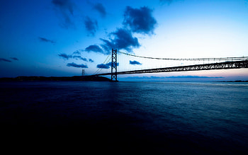 Akashi Kaikyo Bridge , , Japanese icon, Awe-inspiring structure HD wallpaper