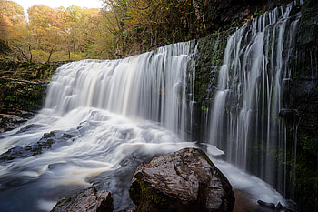 Brecon Waterfall, Beacons N.P. , Wales, wales, waterfall, nature, rocks HD wallpaper