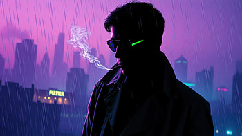 Detective Neon Nights Calling, neon, night, purple, city, cyberpunk, artist, artwork, art, digital-art, ai, deviantart HD wallpaper