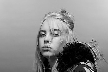 Billie Eilish, Gray scales , Artistic background, Celeb beauty HD wallpaper
