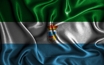 Torremolinos flag, , silk wavy flags, spanish cities, Day of Torremolinos, Flag of Torremolinos, fabric flags, 3D art, Torremolinos, cities of Spain, Torremolinos 3D flag HD wallpaper