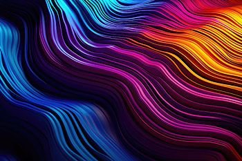 Abstract Pattern, glow, particle, neon, lines, rainbow, Abstract, pattern HD wallpaper