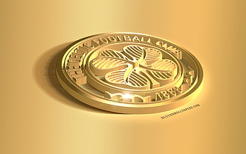 Celtic FC, 3d, golden, logo, football HD wallpaper