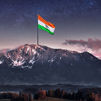 Indian flag, atmosphere, sky HD phone wallpaper