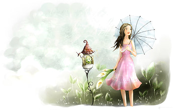 ... Korean Girl Cartoon ... HD wallpaper