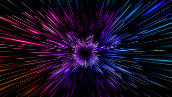 Apple, pink, blue, purple HD wallpaper