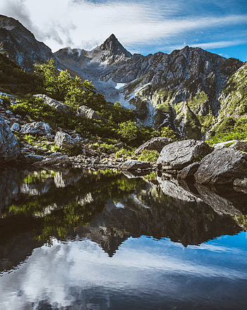 Nature, Stones, Mountains, Rocks, Lake, Reflection HD phone wallpaper