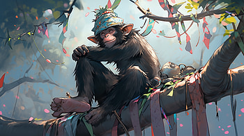 Charming Monkey in Nature, Animal, monkey HD wallpaper