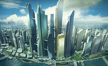 CITY, game, cg, abstract, 3d HD wallpaper