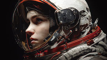 Sci-Fi Woman Astronaut Portrait, Sci Fi, astronaut, woman, space suit HD wallpaper