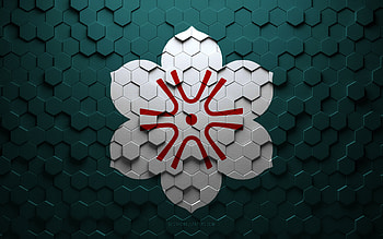 Flag of Saga, honeycomb art, Saga hexagons flag, Saga, 3d hexagons art, Saga flag HD wallpaper