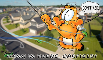 Suburban Life, cartoon, comic, cat, garfield, funny HD wallpaper