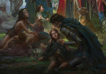 The glory of the human nature (Detail), art, man, girl, people, fantasy, qi wang, detail, luminos, the glory of the human nature HD wallpaper