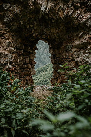 Nature, Grass, Stones, Cave, Arch HD phone wallpaper