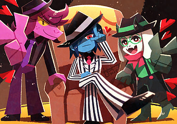 Deltarune's Ralsei, Susie & Kris in Stunning Ultra, Ralsei (deltarune), Susie (deltarune), Kris (deltarune), video game, deltarune HD wallpaper