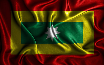 Cartagena flag, , silk wavy flags, colombian cities, Day of Cartagena, fabric flags, Flag of Cartagena, 3D art, Cartagena, Cities of Colombia, Cartagena 3D flag, Colombia HD wallpaper