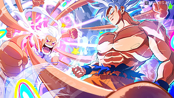 Gum-Gum Kamehameha: Luffy vs Goku — Anime Showdown, Anime, One Piece, Dragon Ball, Monkey D. Luffy, Goku HD wallpaper