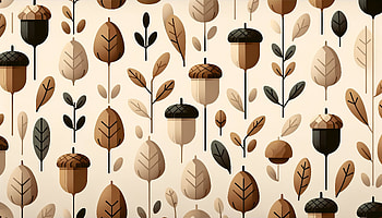 Autumn Leaves Pattern, acorn, leaf, pattern, Autumn, nature HD wallpaper