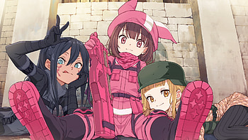 Pitohui, LLENN, and Miyu, Anime, Sword Art Online Alternative: Gun Gale Online, Pitohui (Sword Art Online), LLENN (Sword Art Online), Miyu Shinohara HD wallpaper