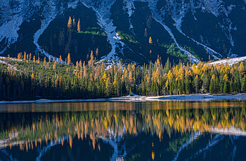 Mountains Lake Forests Italy South Tyrol , mountains, lake, nature HD wallpaper